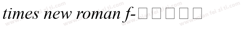 times new roman f字体转换